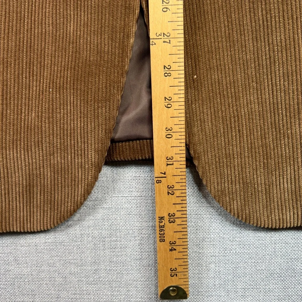 Dockers Corduroy Sport Coat Men 46R Brown Cotton Satin Lined Blazer Academia Ivy